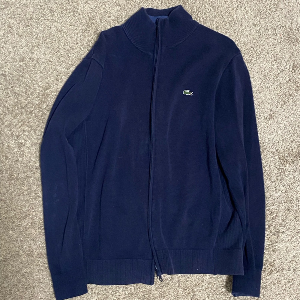 Lacoste Navy zip up